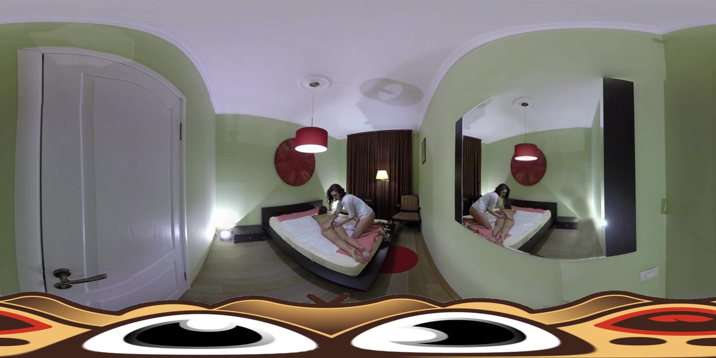 FULL vercion Two hot brunettes go wild in a dirty massage duo